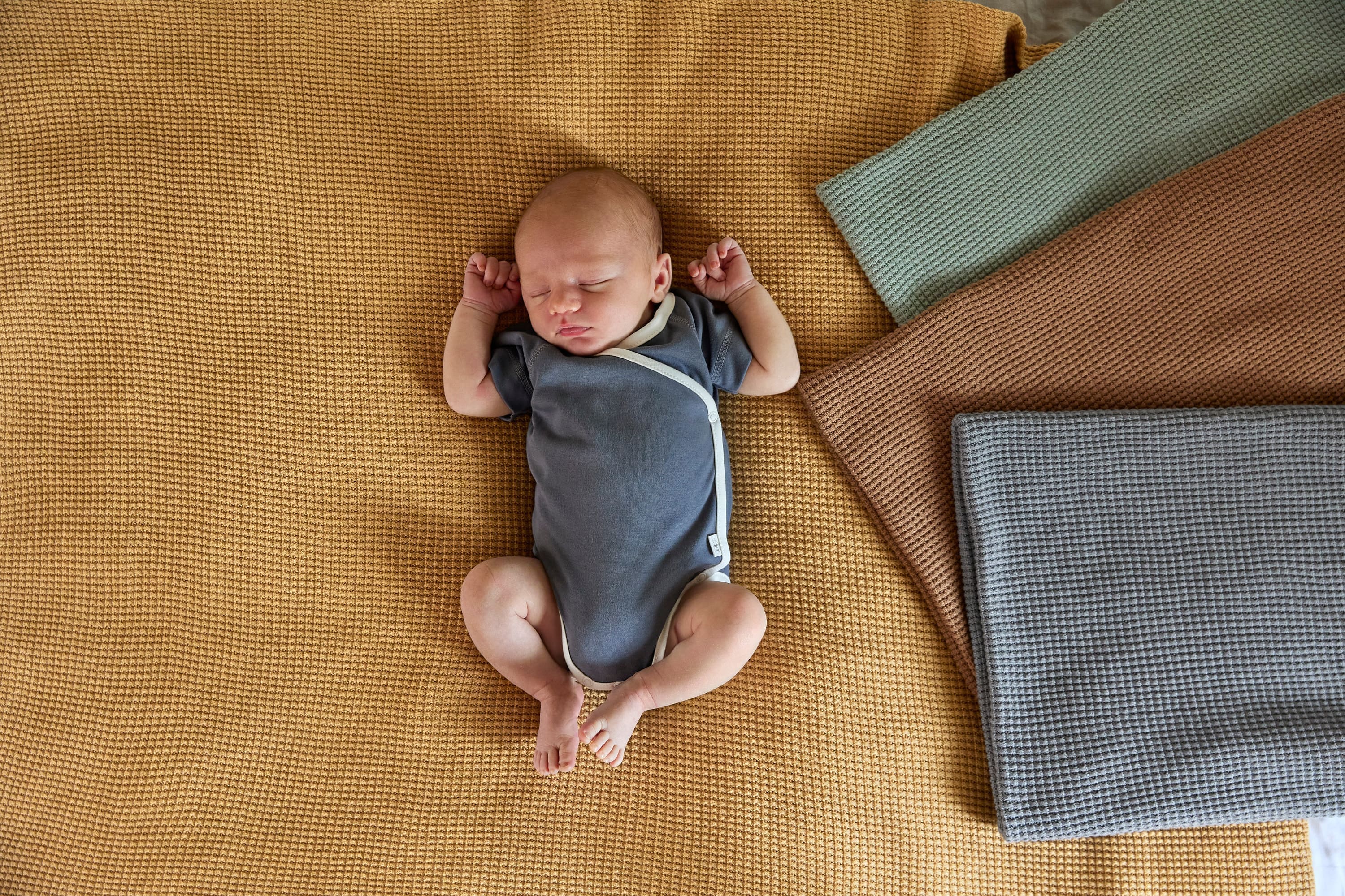 Babydecke - Bio Baumwolle, Nubs, Gelb