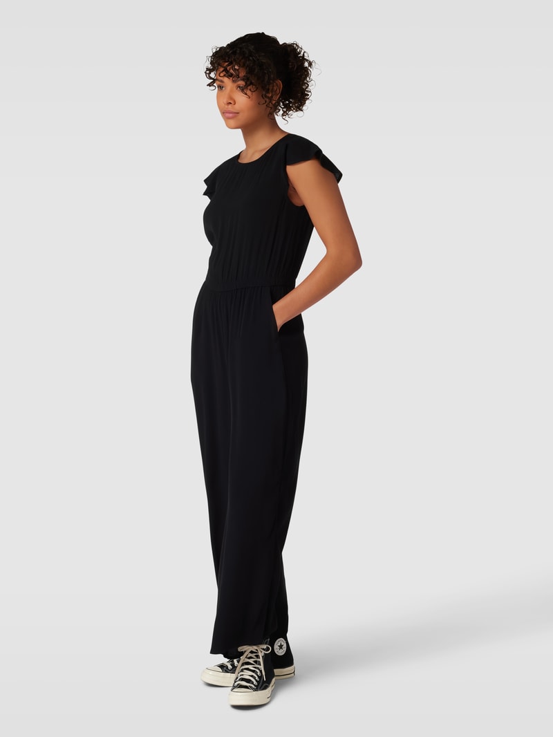Jumpsuit aus reiner Viskose Modell 'palazzo' in schwarz