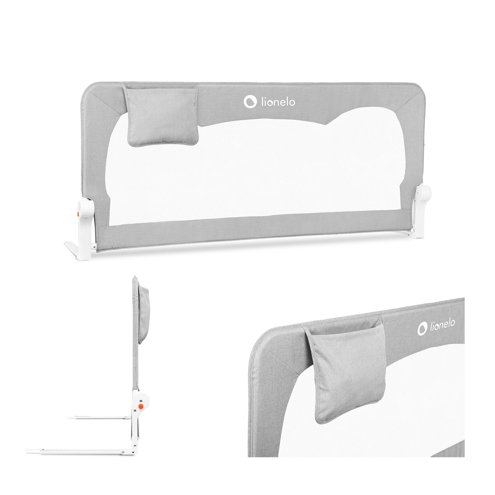 lionelo Bettschutzgitter Hanna, 180 Grad 66 cm hoch Standsafe SecureBelt