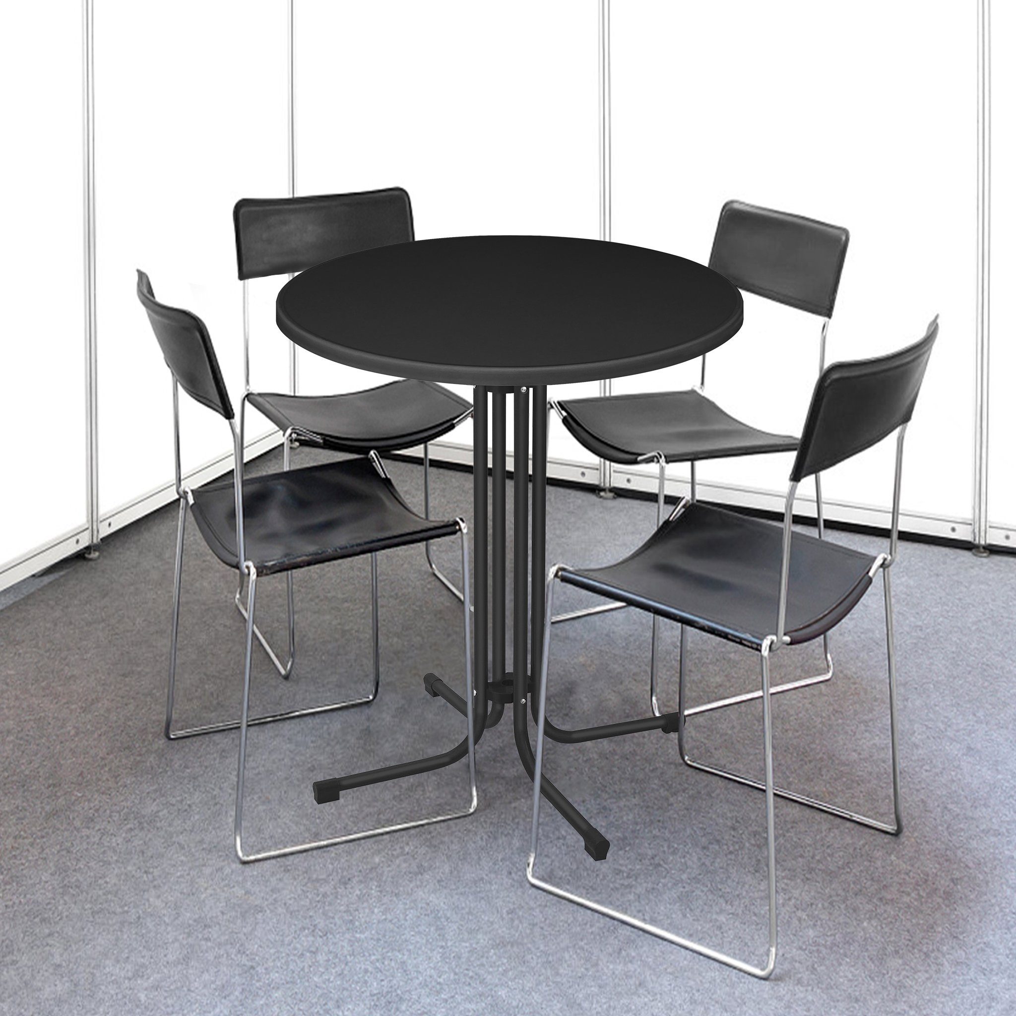 AUFUN Stehtisch Klappbarer Bistrotisch für Außen und Innen, 80cm