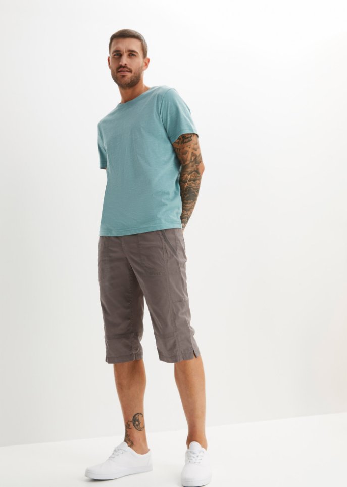 Stretch-Long-Bermuda mit Komfortschnitt, Regular Fit