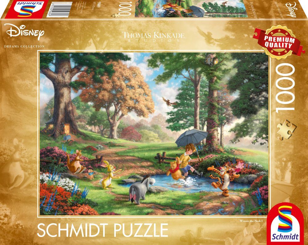Schmidt Spiele Puzzle  Dreams Collection - Winnie The Pooh, Thomas Kinkade Studios, 1000 Puzzleteile, Made in Europe