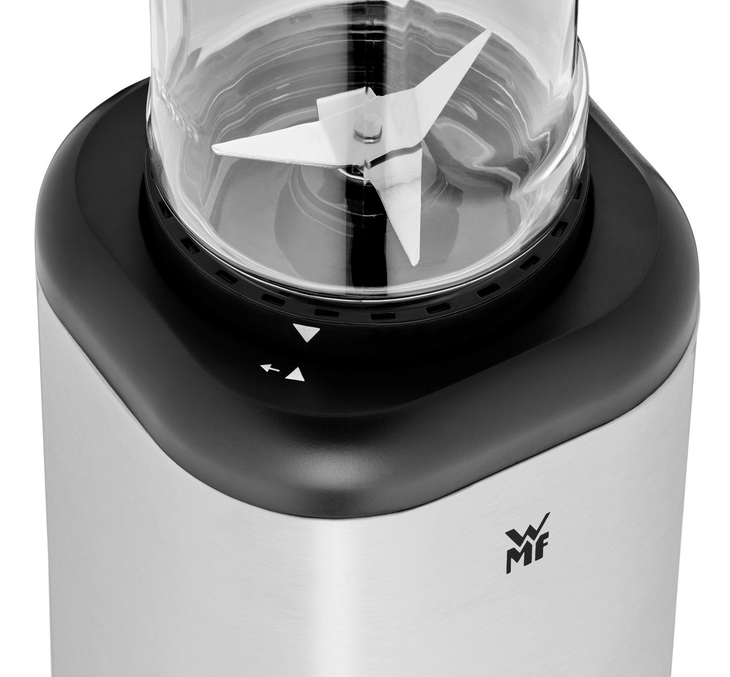 WMF Standmixer KULT, Cromargan Edelstahl 18/10, Kunststoff, 300,00 W, 4-flügliches Edelstahlmesser, inkl. Mixbehälter und Trinkdeckel