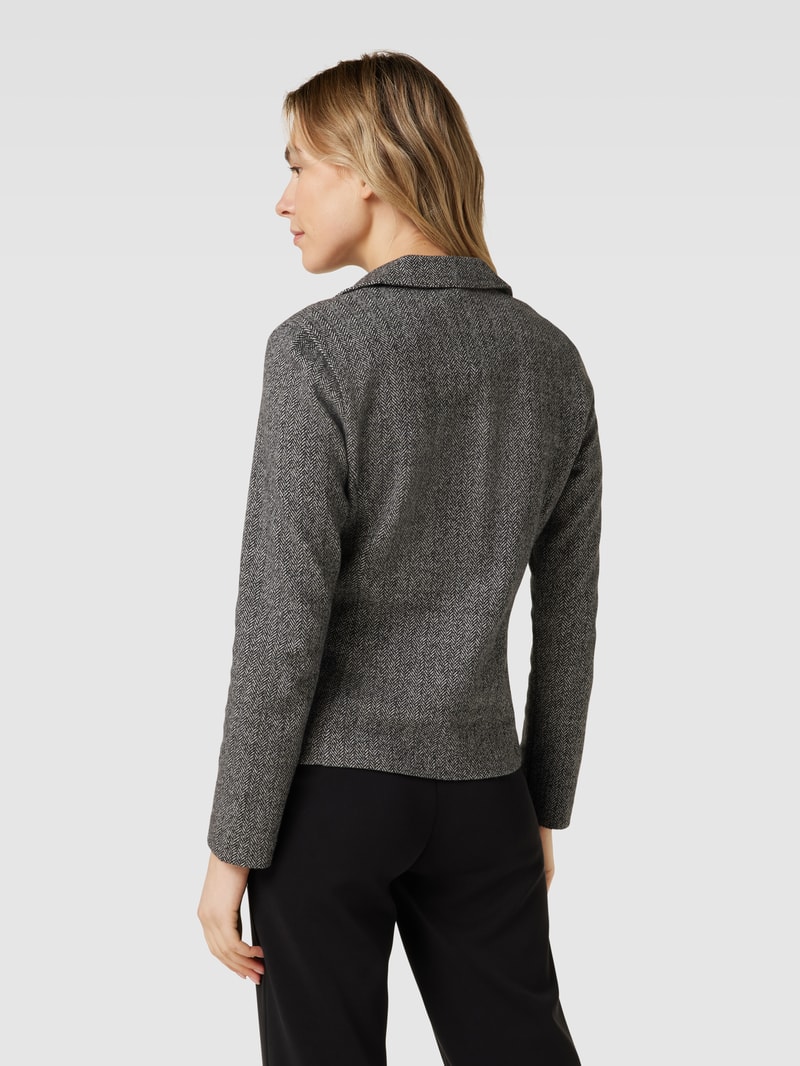 Blazer mit Fischgrat-Dessin in black