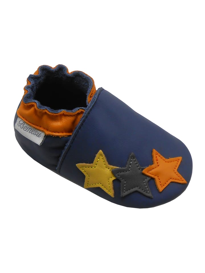 Yalion Leder-Krabbelschuhe 
