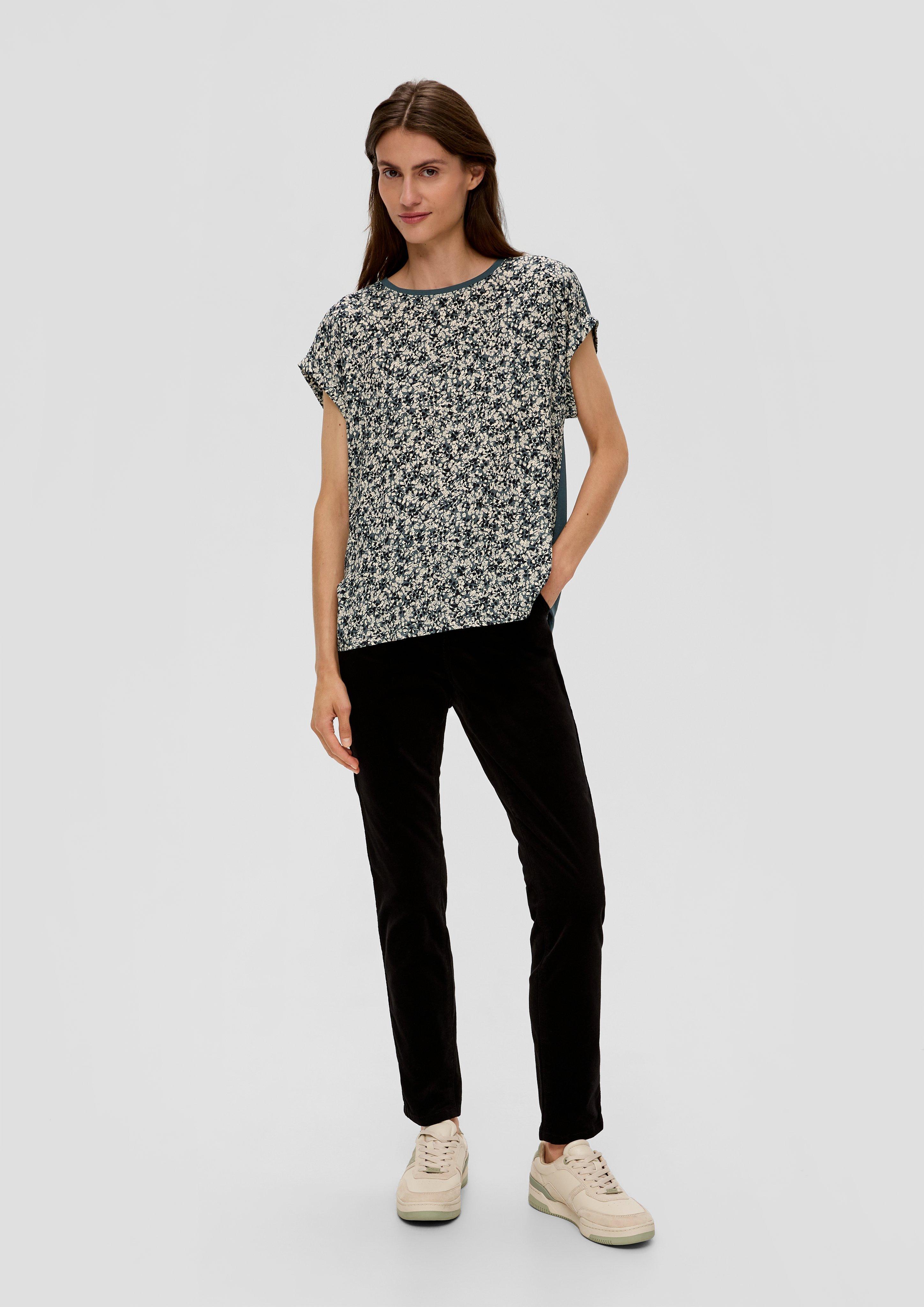 Streifenshirt aus Materialmix  2137236-79A6