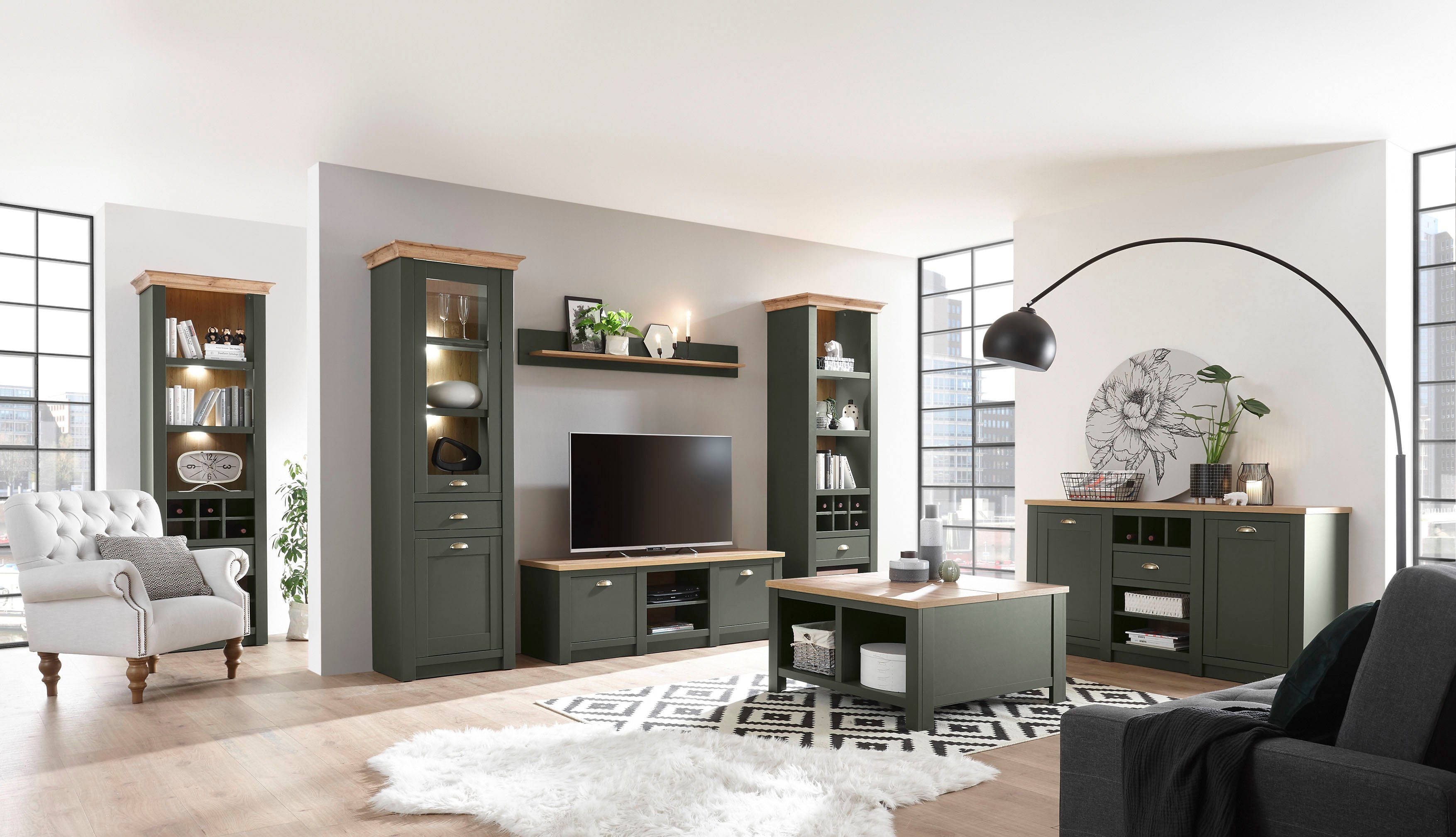 Home affaire Wohnwand Cambridge, (Set, 4-St), ohne Beleuchtung