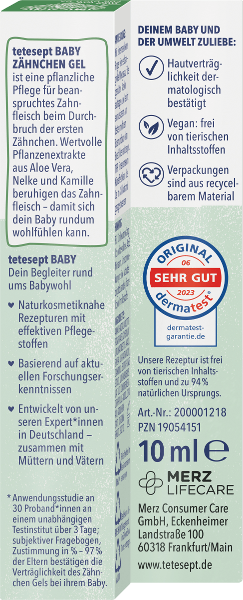 Zähnchen Gel pflanzlich, 10 ml