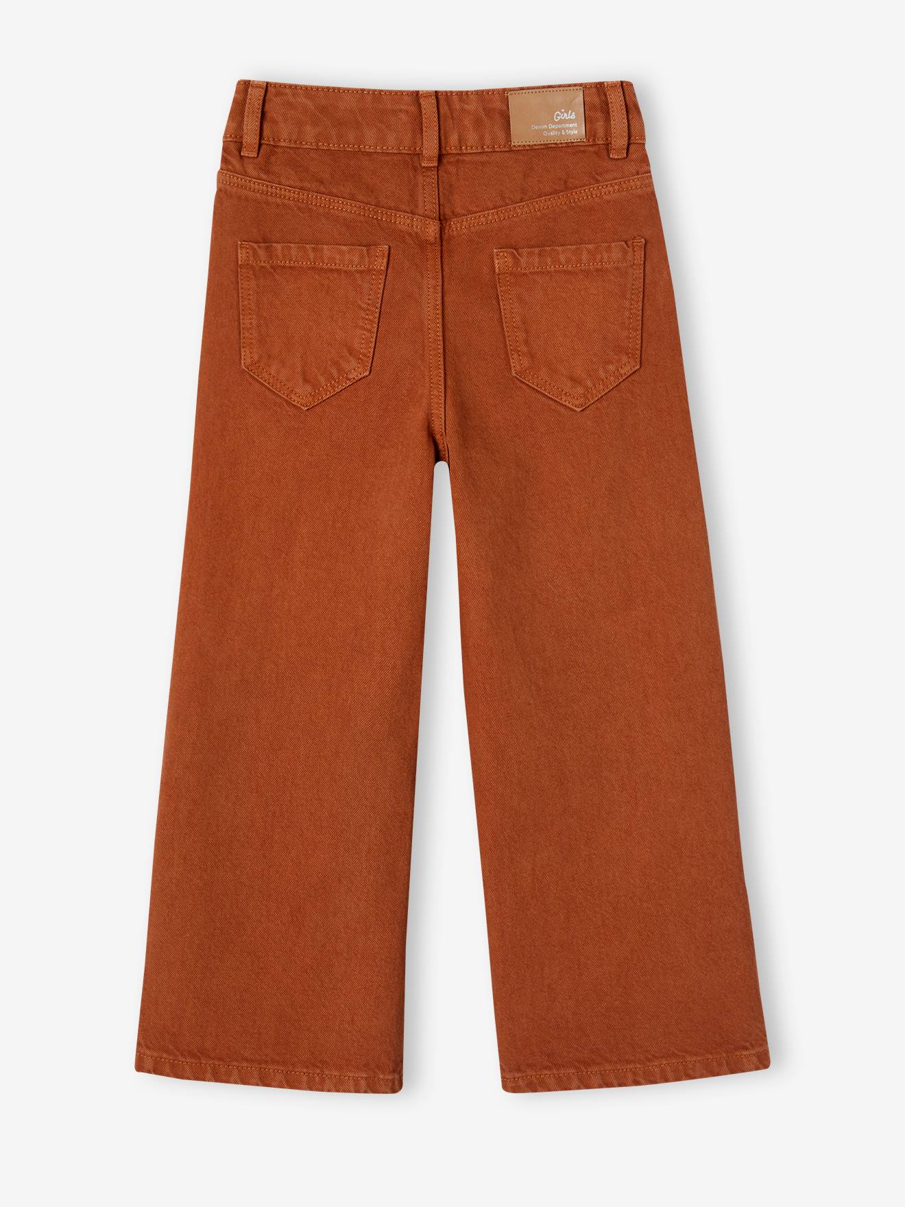 Vertbaudet Weite Mädchen Stoffhose - karamell