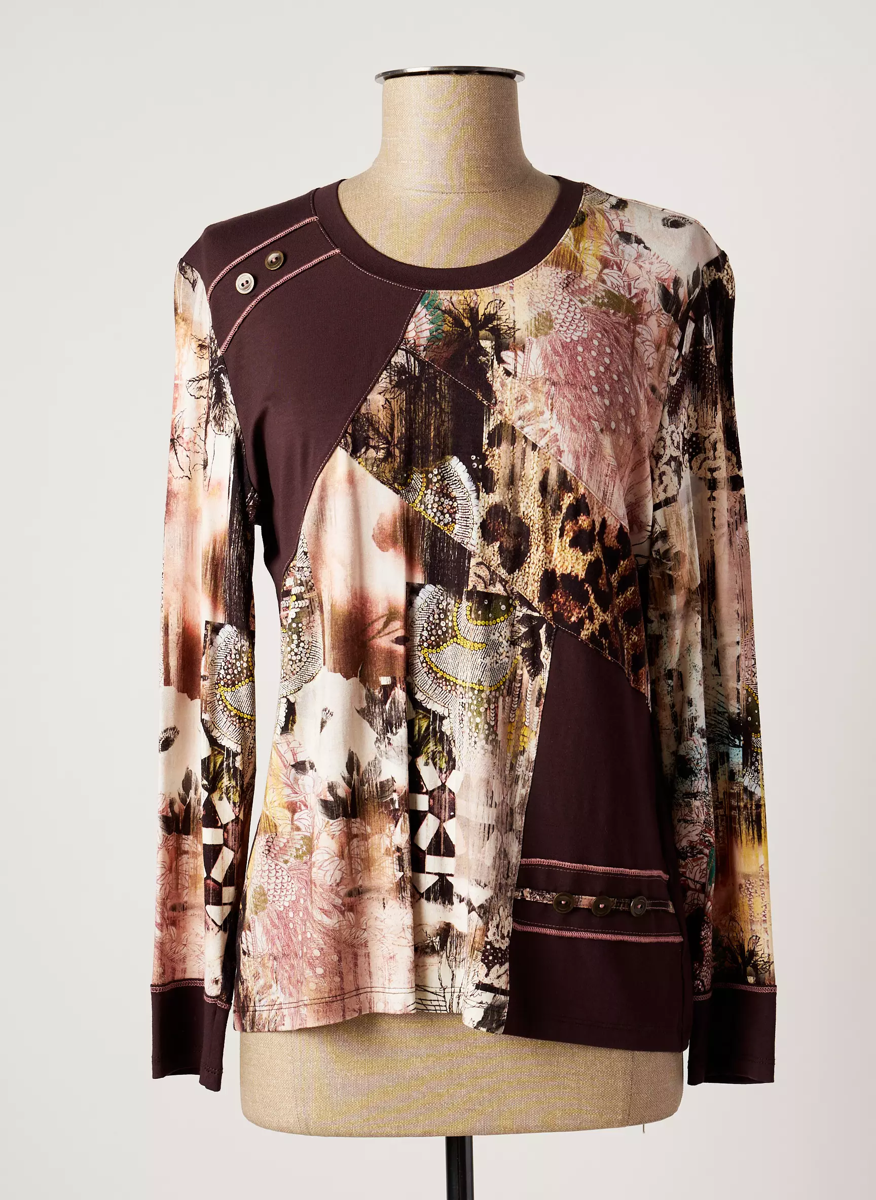 Impulsion Tshirts Femme couleur marron