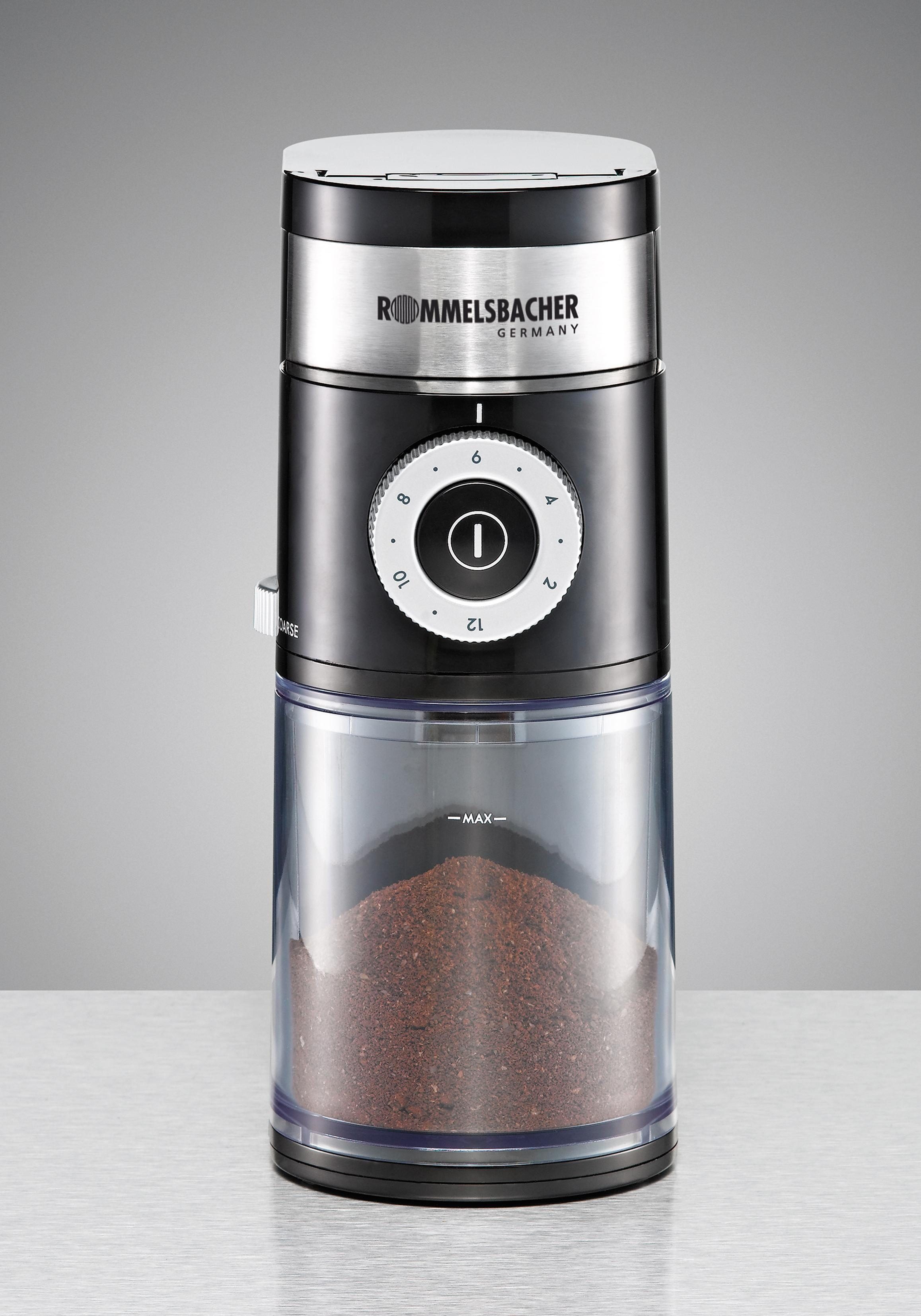 Rommelsbacher Kaffeemühle EKM200, 110 W, Scheibenmahlwerk, 250 g Bohnenbehälter