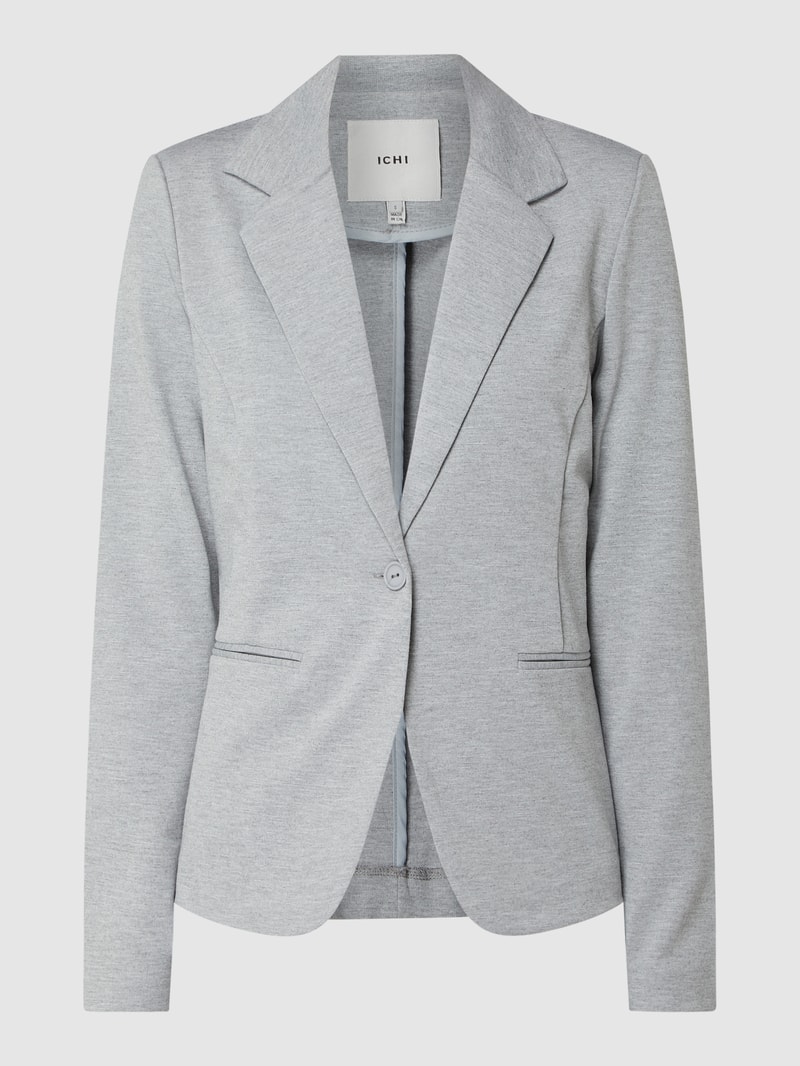 Blazer mit Reverskragen Modell 'Kate' in hellgrau meliert