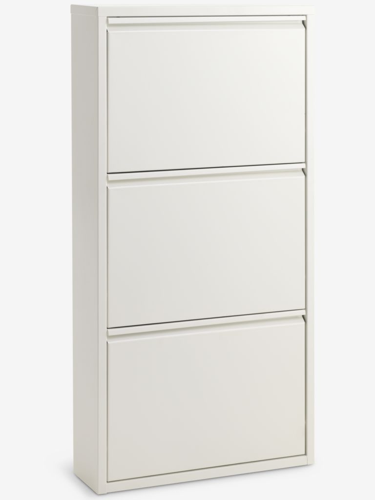 HALLENSLEV Szafka na buty HALLENSLEV 3 przegrody, biała
