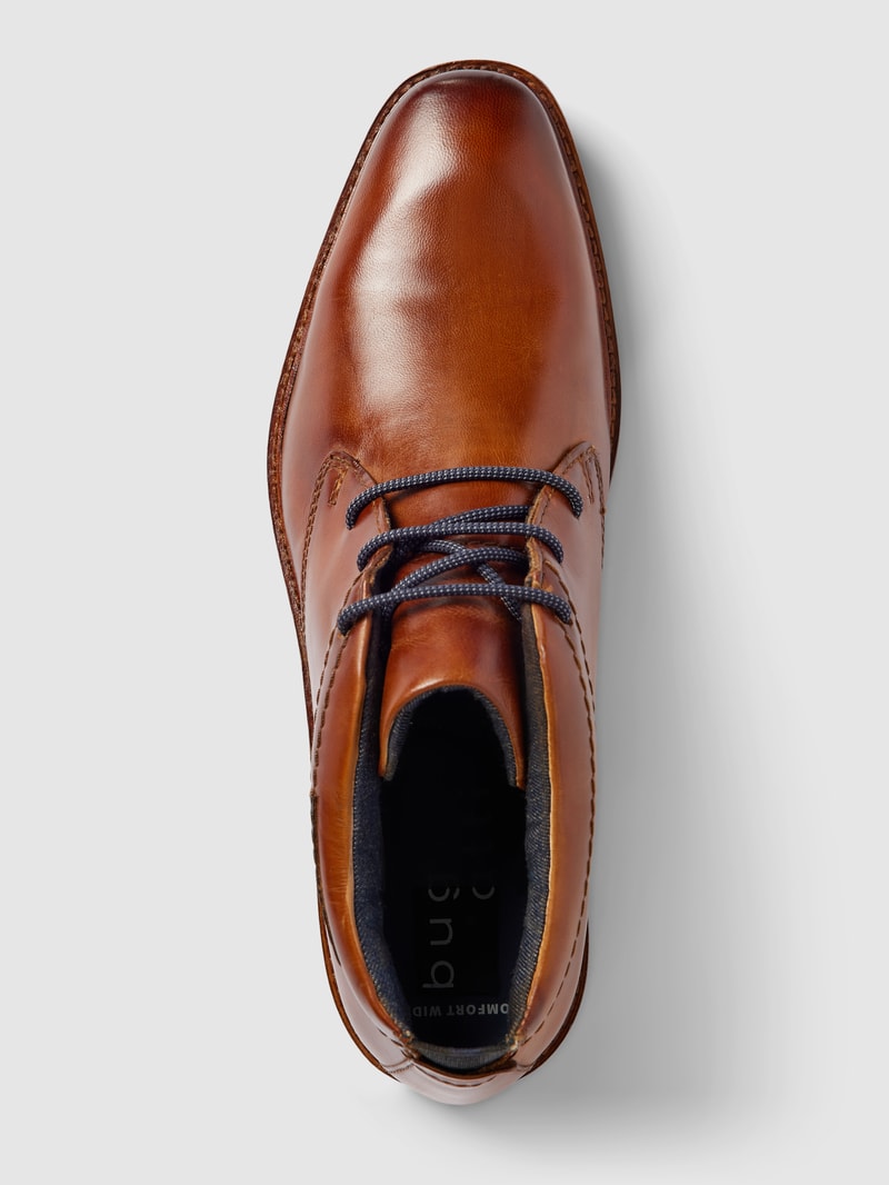 Derby-Schuhe mit Schnürverschluss Modell 'Merlo' in cognac