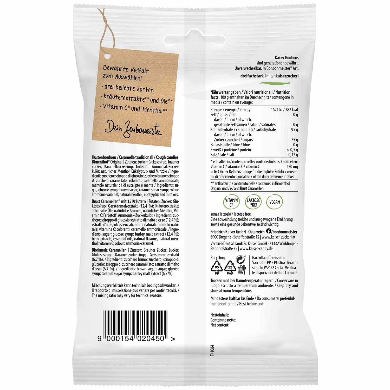 Kaiser Hustenbonbon Mischung 100g