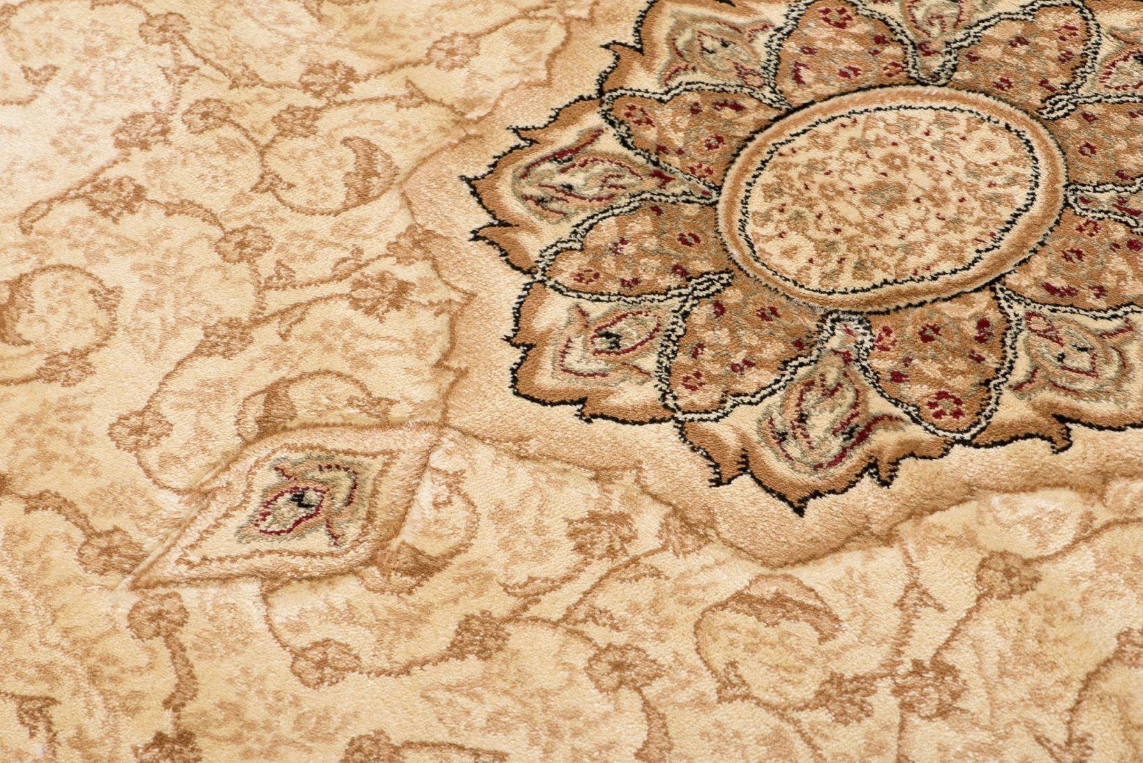 Orientteppich Oriente Teppich - Traditioneller Teppich Orient Beige, Mazovia, 60 x 100 cm, Geeignet für Fußbodenheizung, Pflegeleicht, Wohnzimmerteppich