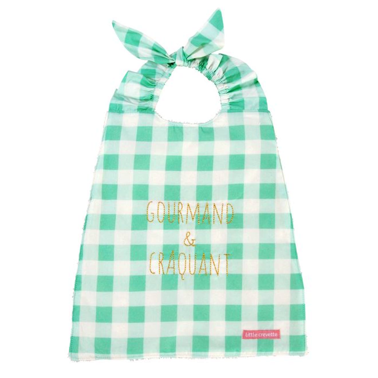 Coffret cadeau bavoir élastiqué Pique-Nique beige