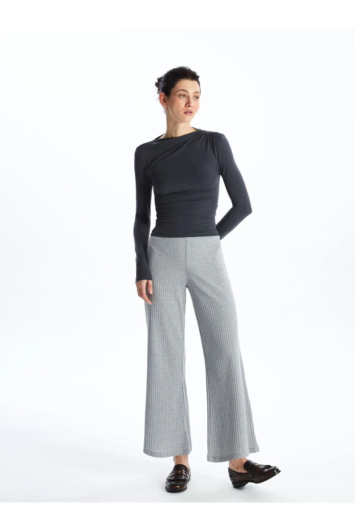 LC Waikiki  Schlichte Damen-Jogginghose mit weitem Bein und elastischem Bund