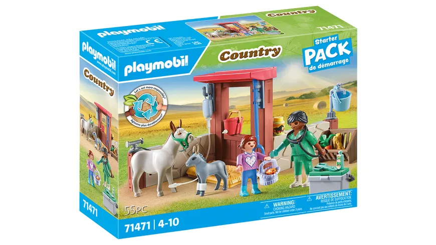 PLAYMOBIL 71471 - Country - Tierarzteinsatz bei den Eseln