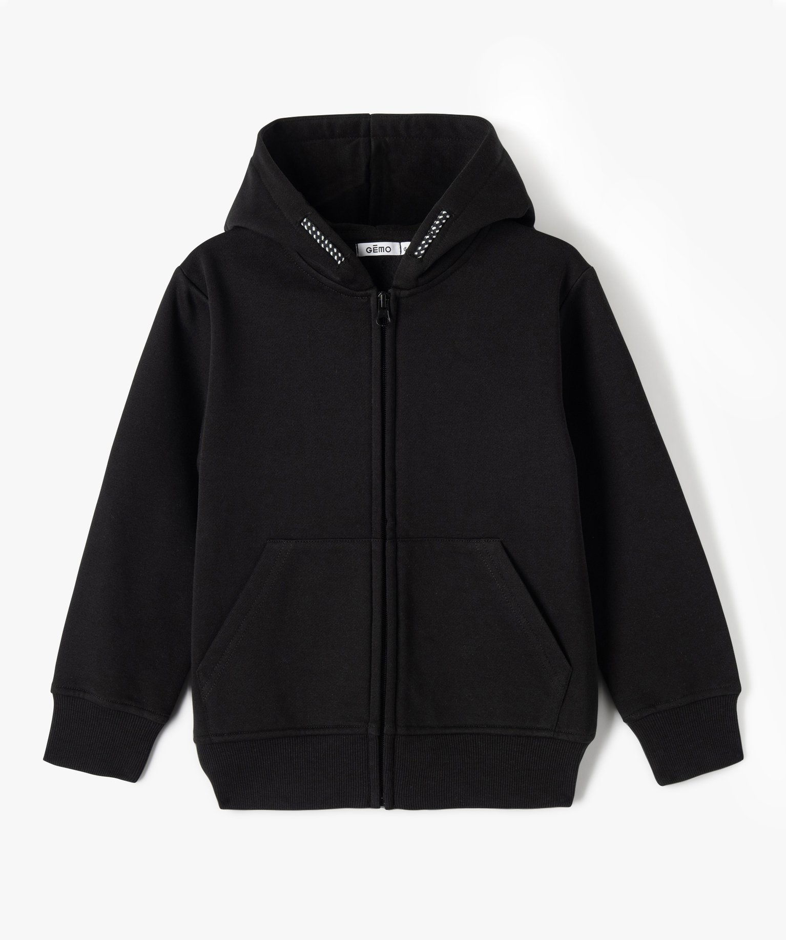 Sweat zippé et molletonné à capuche Garçon noir | GEMO