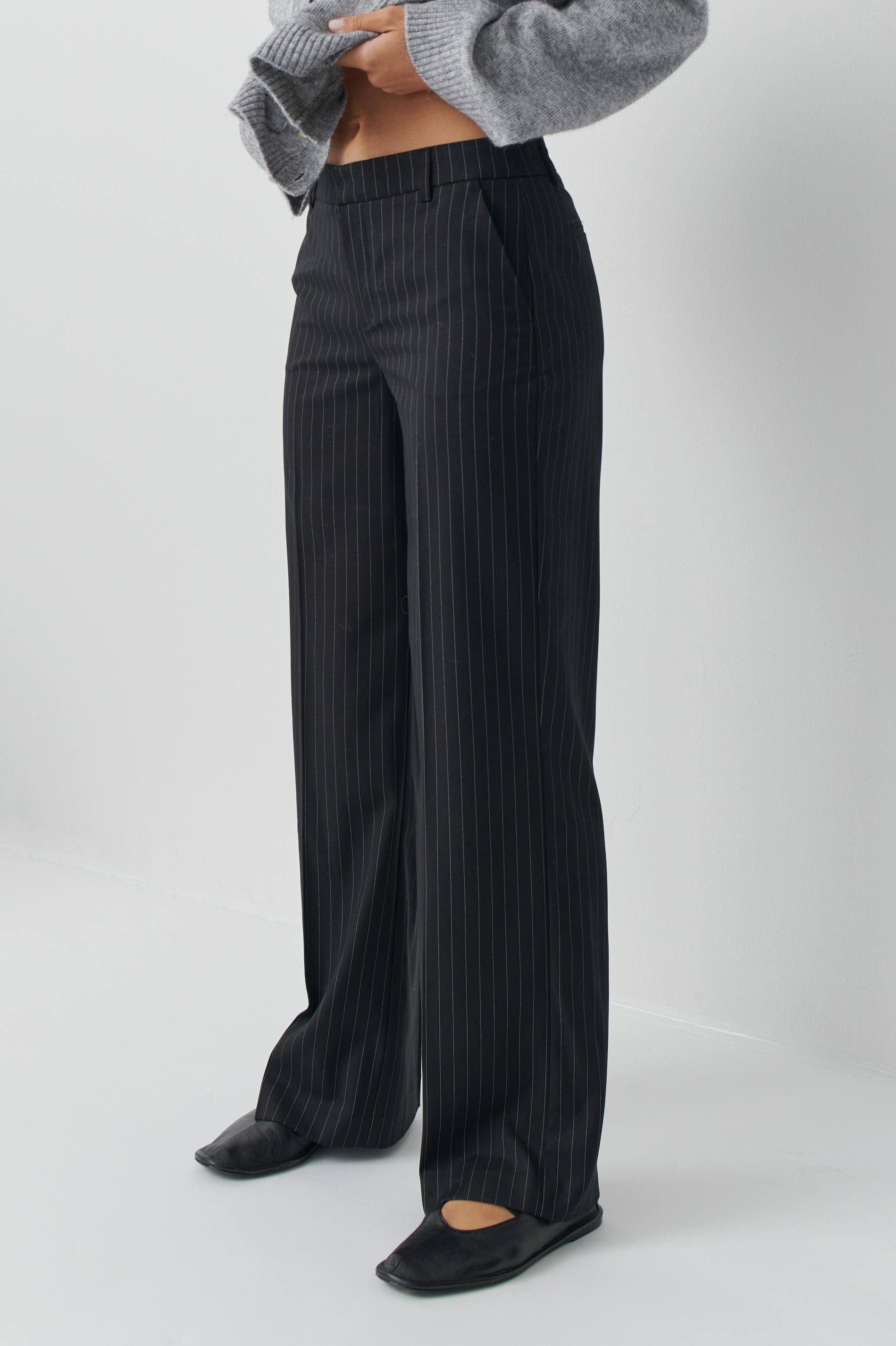 Wide leg suit trousers