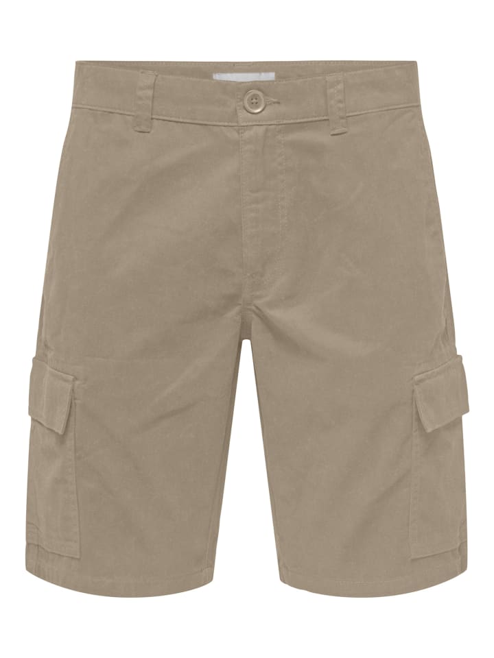 Only&Sons Shorts 'TURIN' in beige günstig kaufen