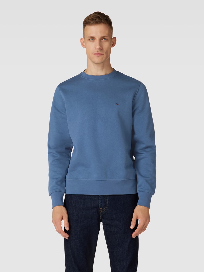 Sweatshirt mit Label-Stitching c in jeans