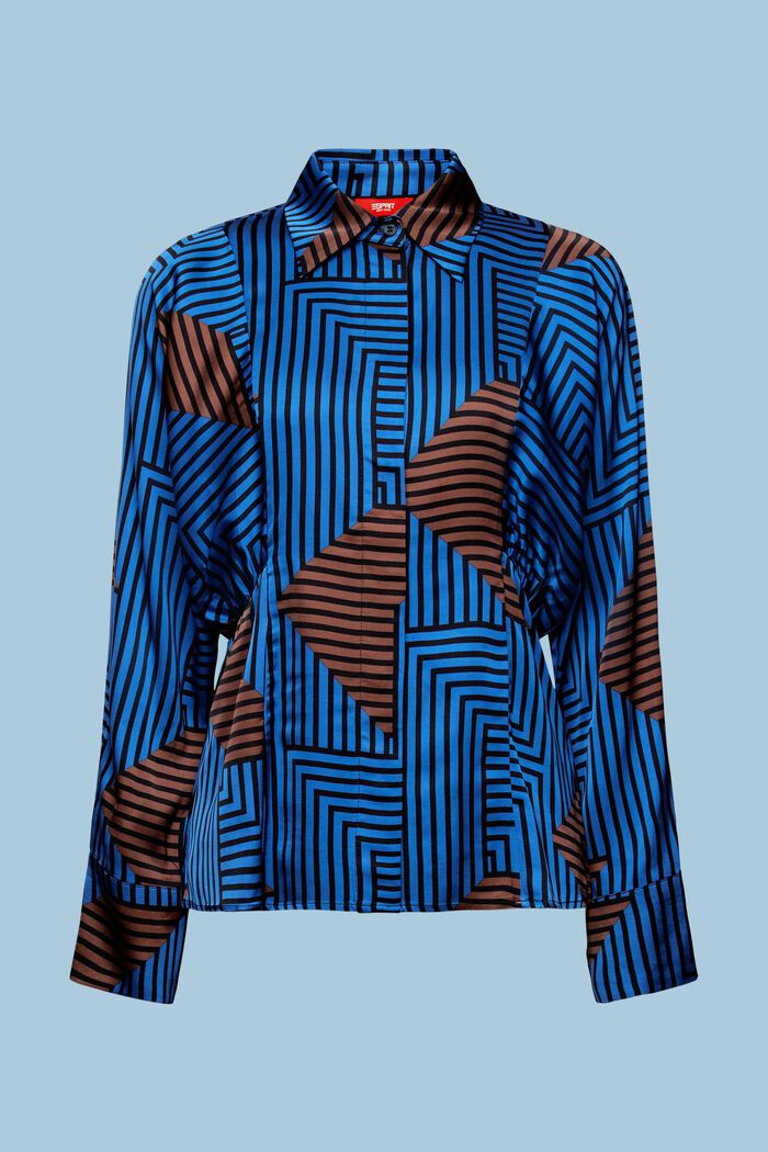 Satinbluse mit Fledermausärmeln