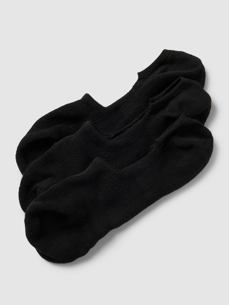 Füßlinge mit Stretch-Anteil im 3er-Pack in schwarz