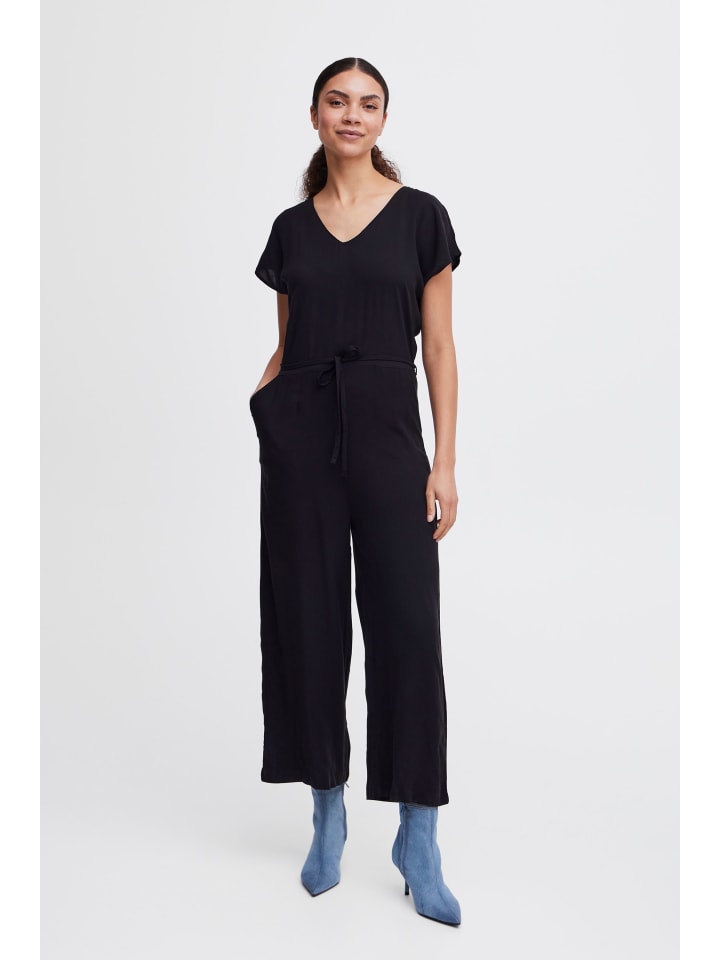 b.young Jumpsuit BYMMMJOELLA JUMPSUIT 3 - 20814531 sommerlicher Jumpsuit mit Print in black denim günstig kaufen