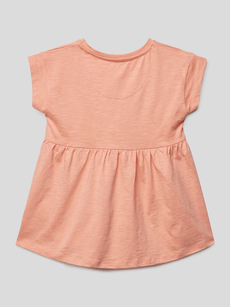 T-Shirt mit Motiv-Print in koralle