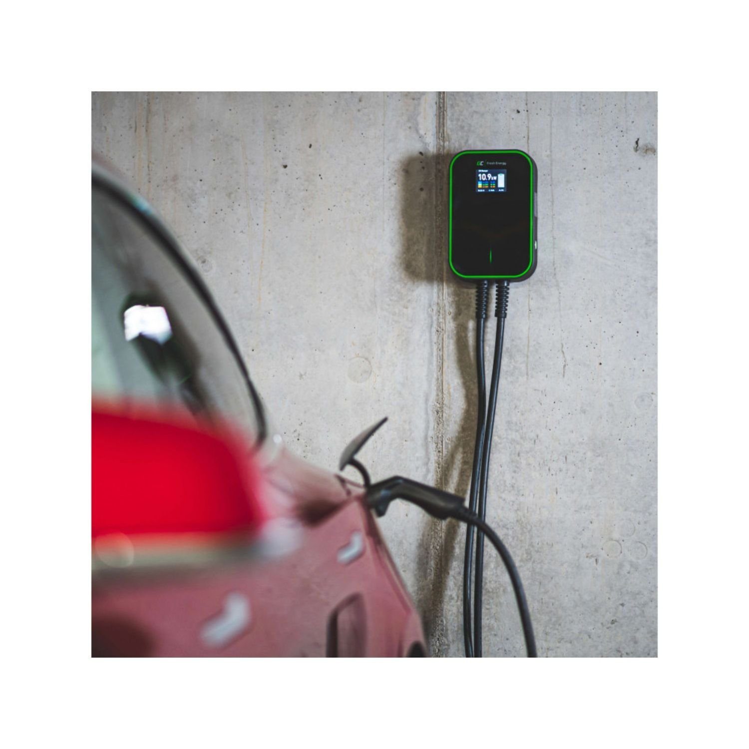 Green Cell Elektroauto-Ladestation Wallbox GC EV14 PowerBox 22-kW Typ-2 Elektroauto Plug-In-Hybrid, Ladegerät für EV Tesla, Leaf und mehr