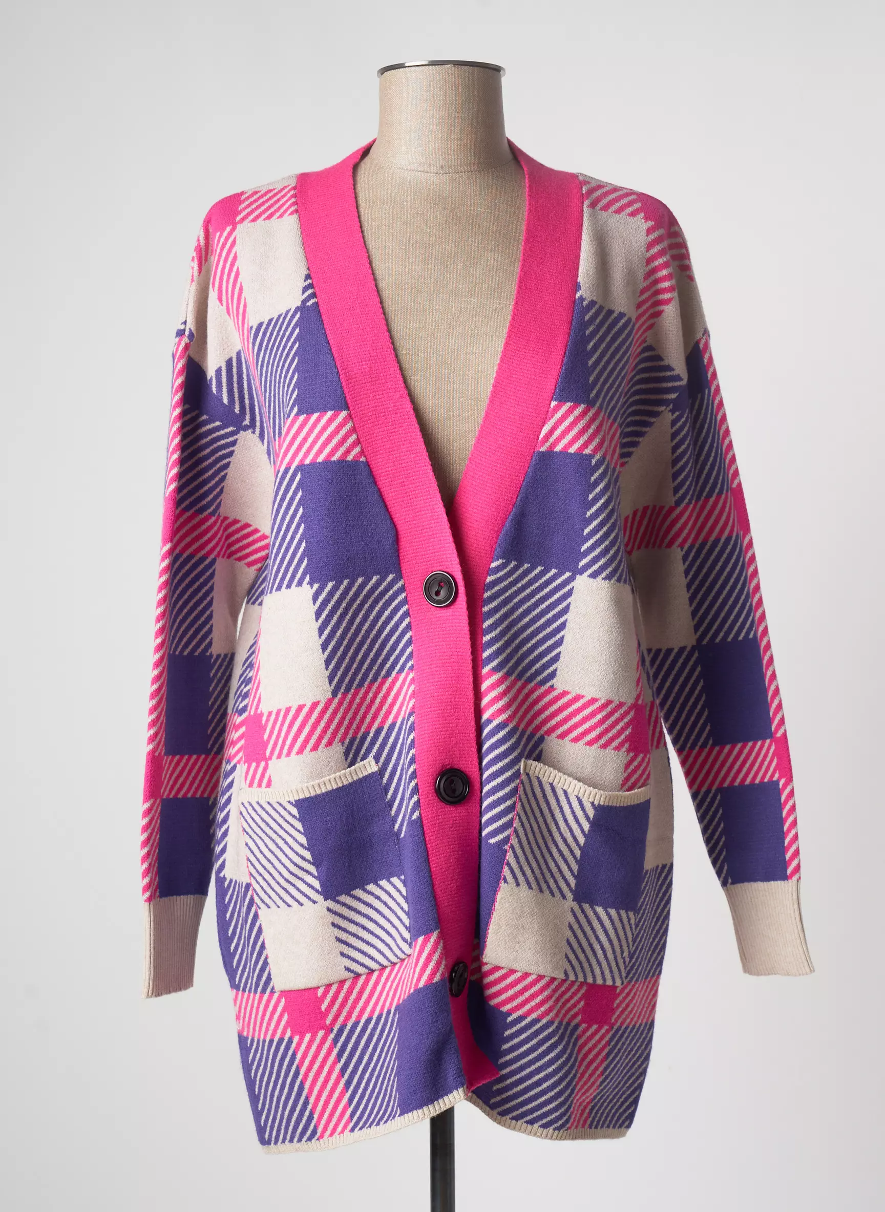 Pame Carrioni Cardigans Femme couleur violet