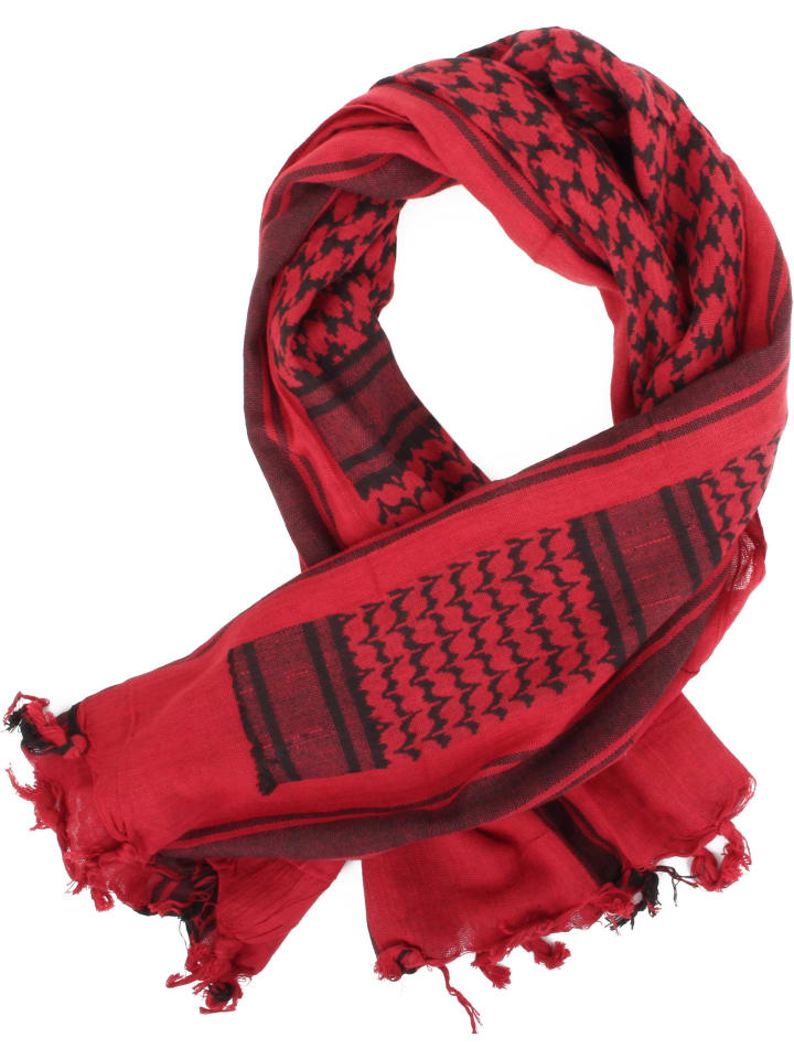 Normani Outdoor Sports Shemagh Halstuch in Rot/Schwarz günstig kaufen onesize