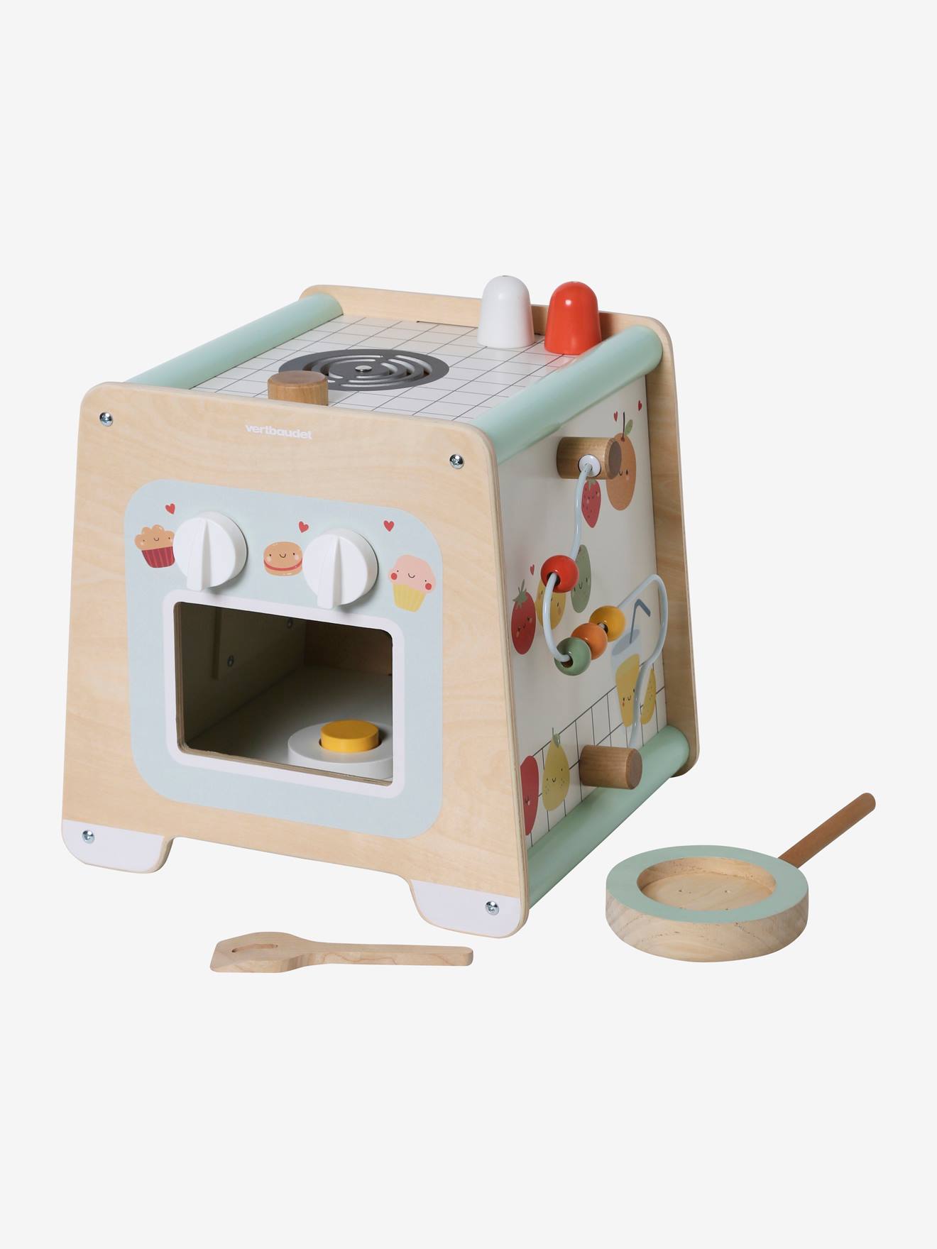 Cube d'activités Cuisinette en bois FSC® beige