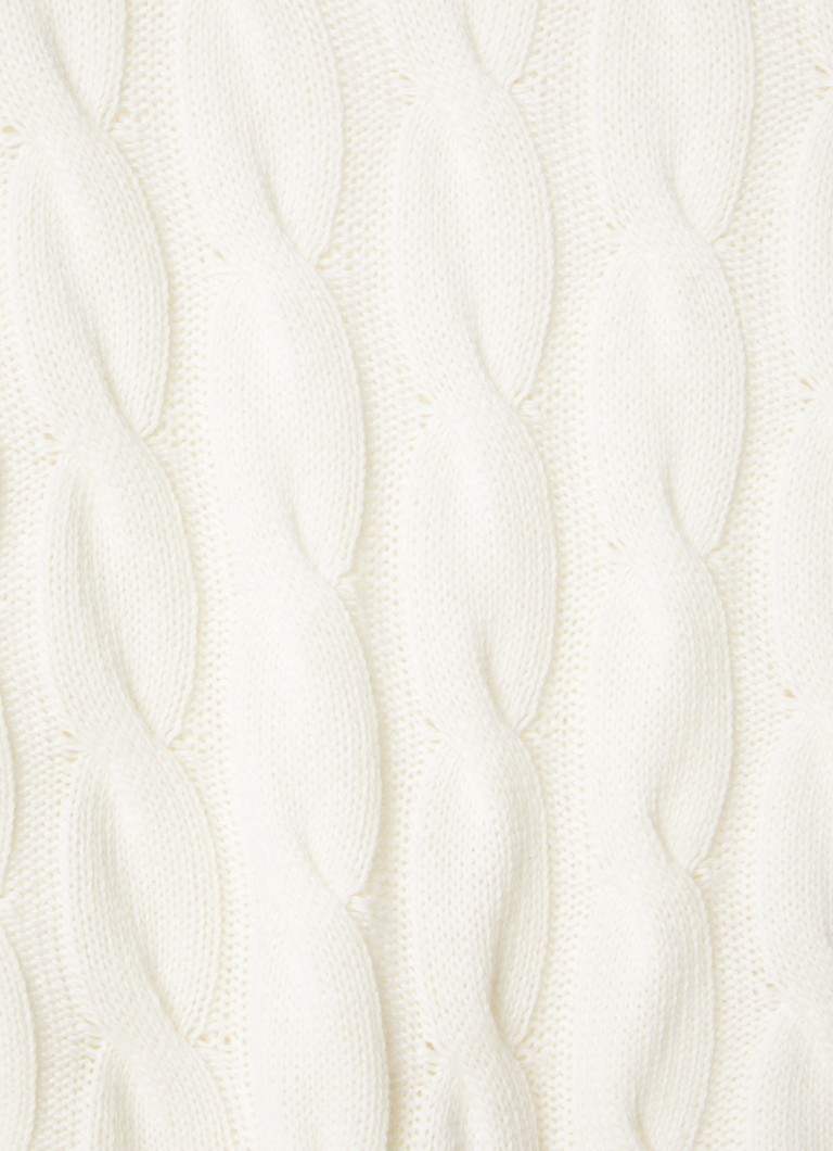 Maglione a collo alto Benetton a trecce in misto cashmere