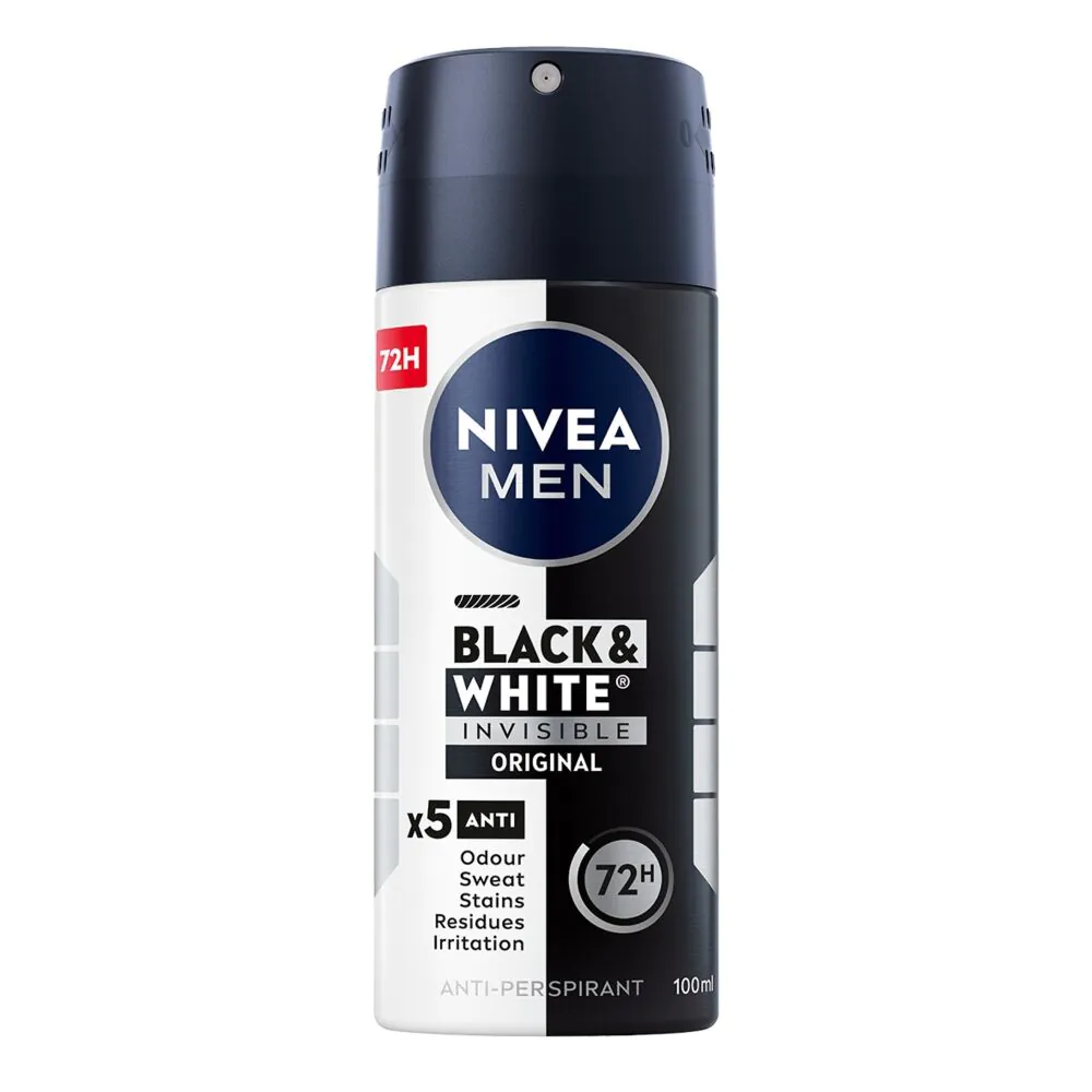 Nivea dezodorantas „Ap Spray Black&White Invisible Original Travel“