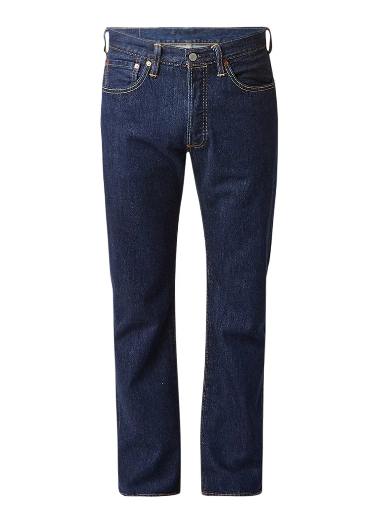 Blugi Levi's 501 cu talie înaltă și croială dreaptă, într-o nuanță închisă