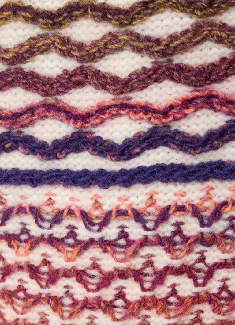 Benetton  Grofgebreid vest in wolblend met strikceintuur