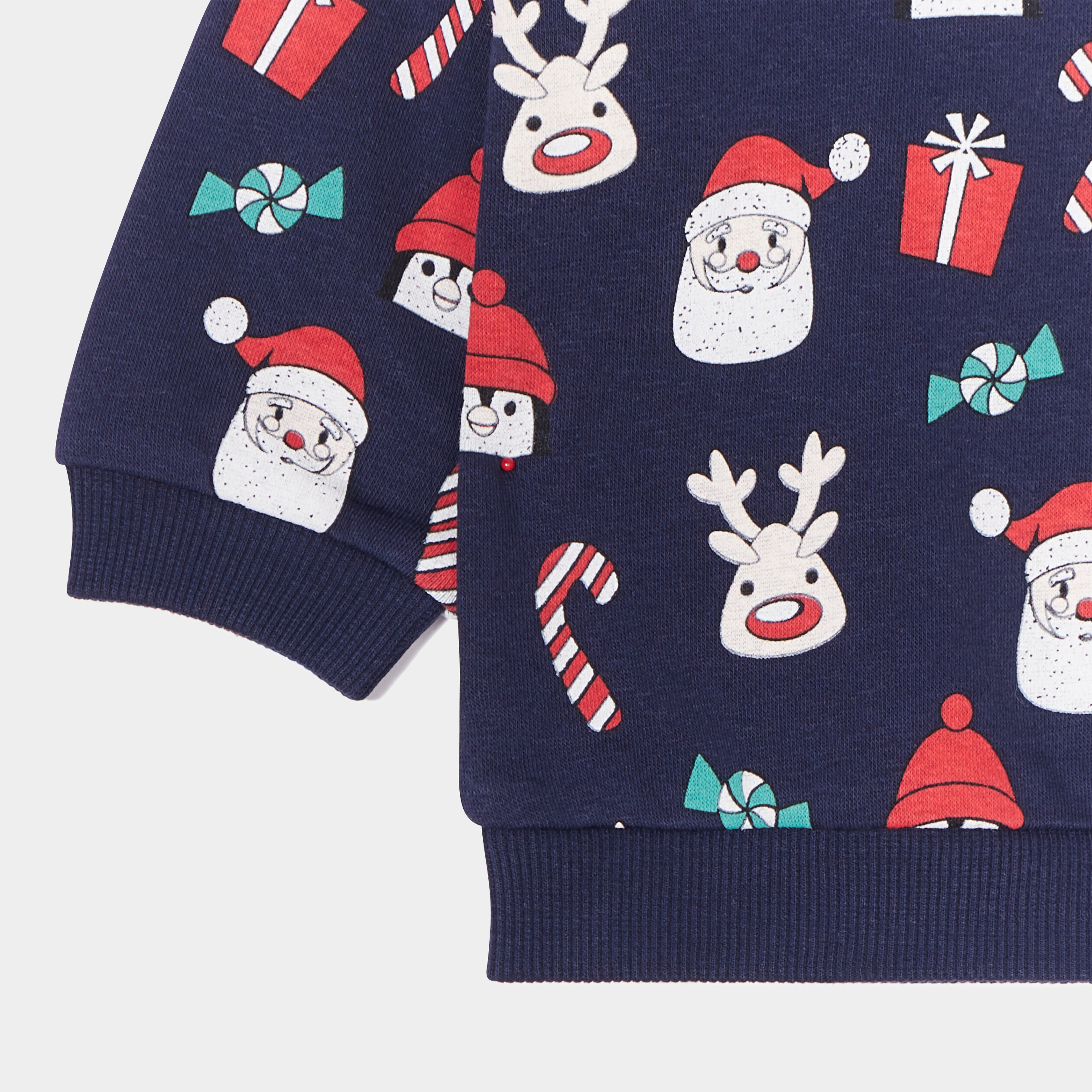 Sweat épaule boutonnée col rond bleu marine bébé garçon | La Halle