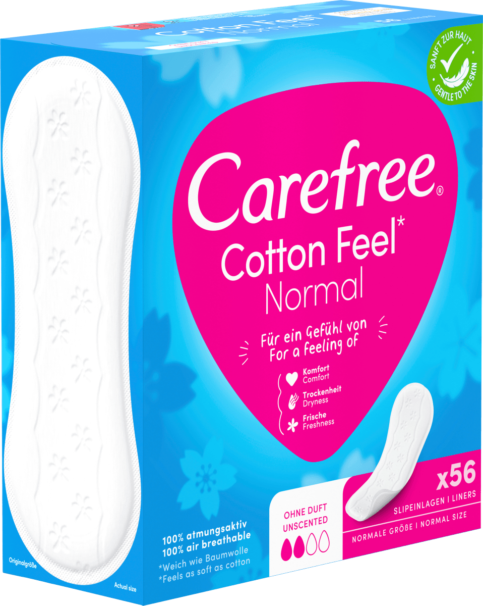 Slipeinlagen Cotton Feel Normal ohne Duft, 56 St