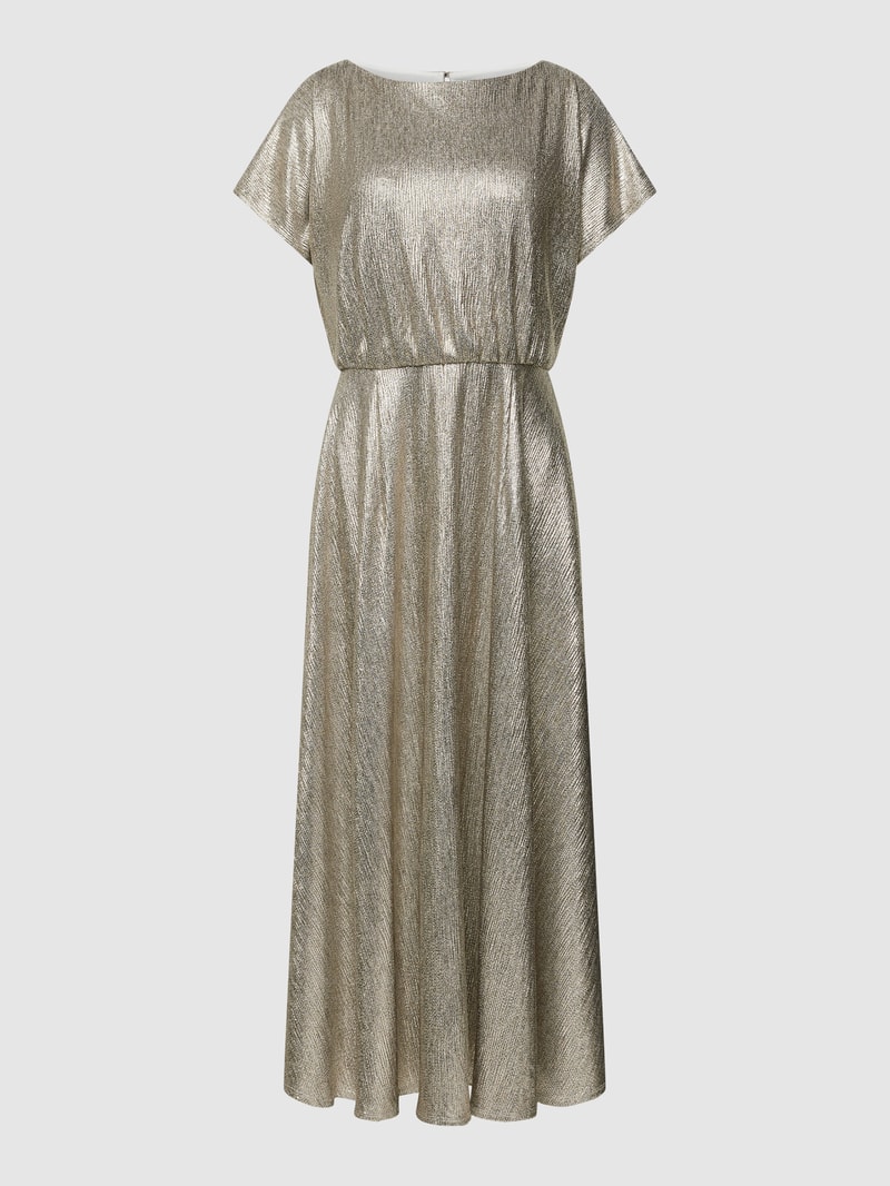 Cocktailkleid in Glanz-Optik in gold