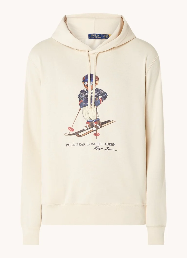 Φούτερ με κουκούλα Ralph Lauren Polo Bear με στάμπα μπροστά και αρκουδάκι