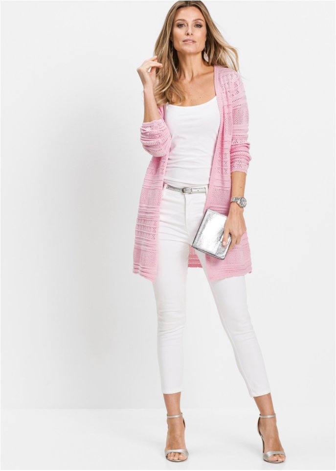 Strickjacke mit Leinenanteil