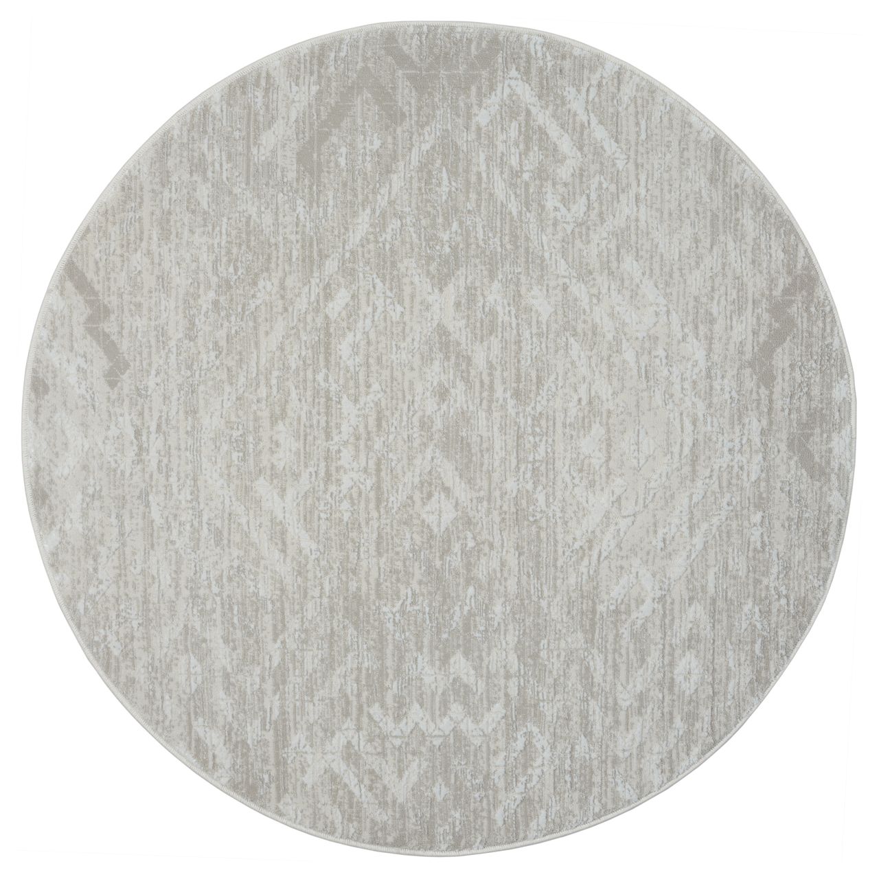 MyFlair Teppich Rachel, 120cm x 120cm, Farbe Beige, rund, Florhöhe 10mm
