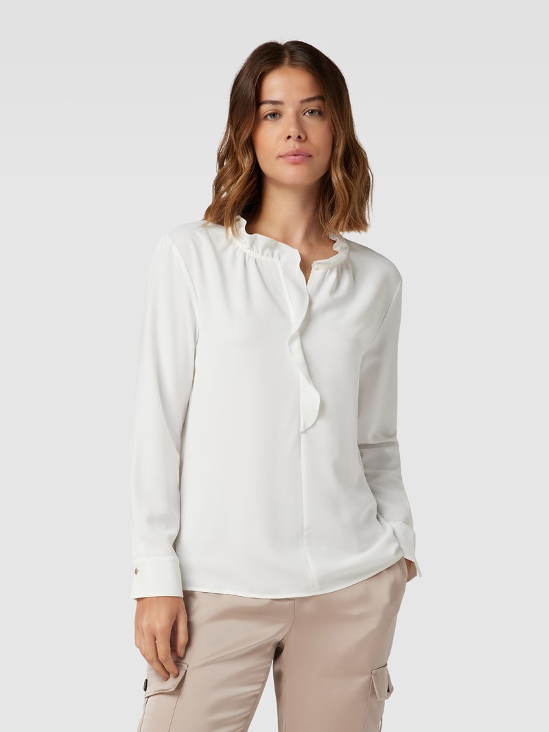 Bluse mit Volants in offwhite