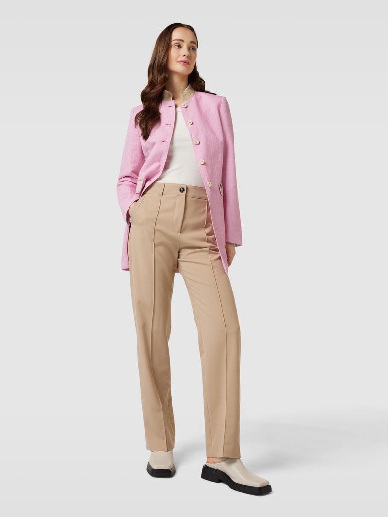Blazer mit Stehkragen in rosé