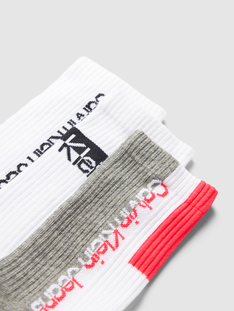 Socken mit Label-Details im 3er-Pack in weiss