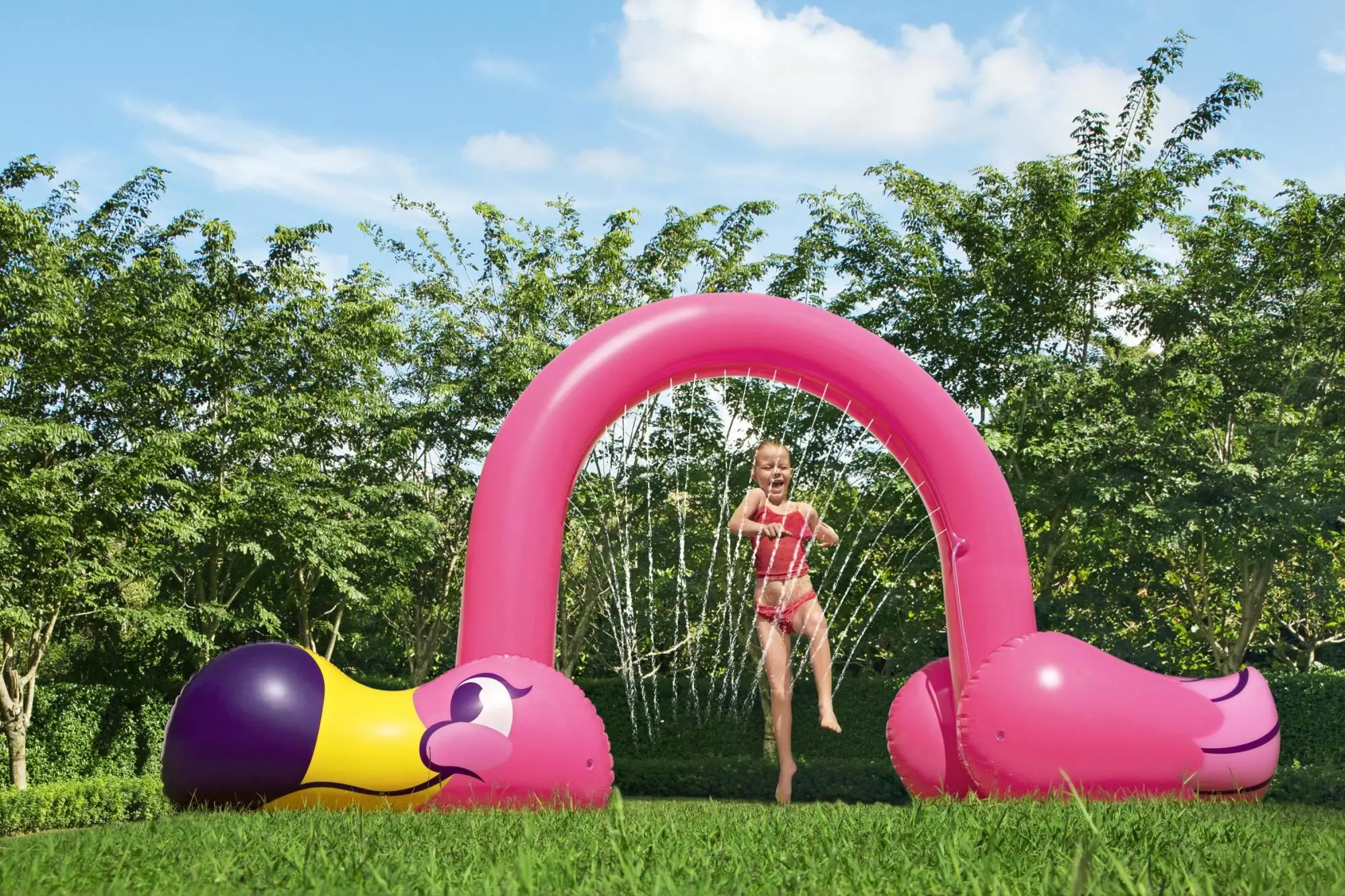 H2OGO! Jumbo Pink Flamingo Inflatable Kids Sprinkler Arch