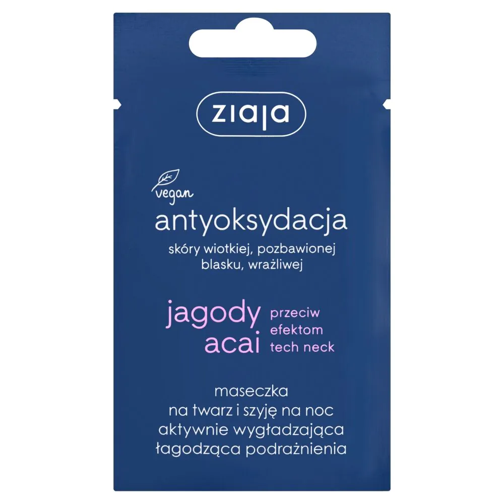 Ziaja antioksidativna zaglađujuća i umirujuća noćna maska s acai bobicama